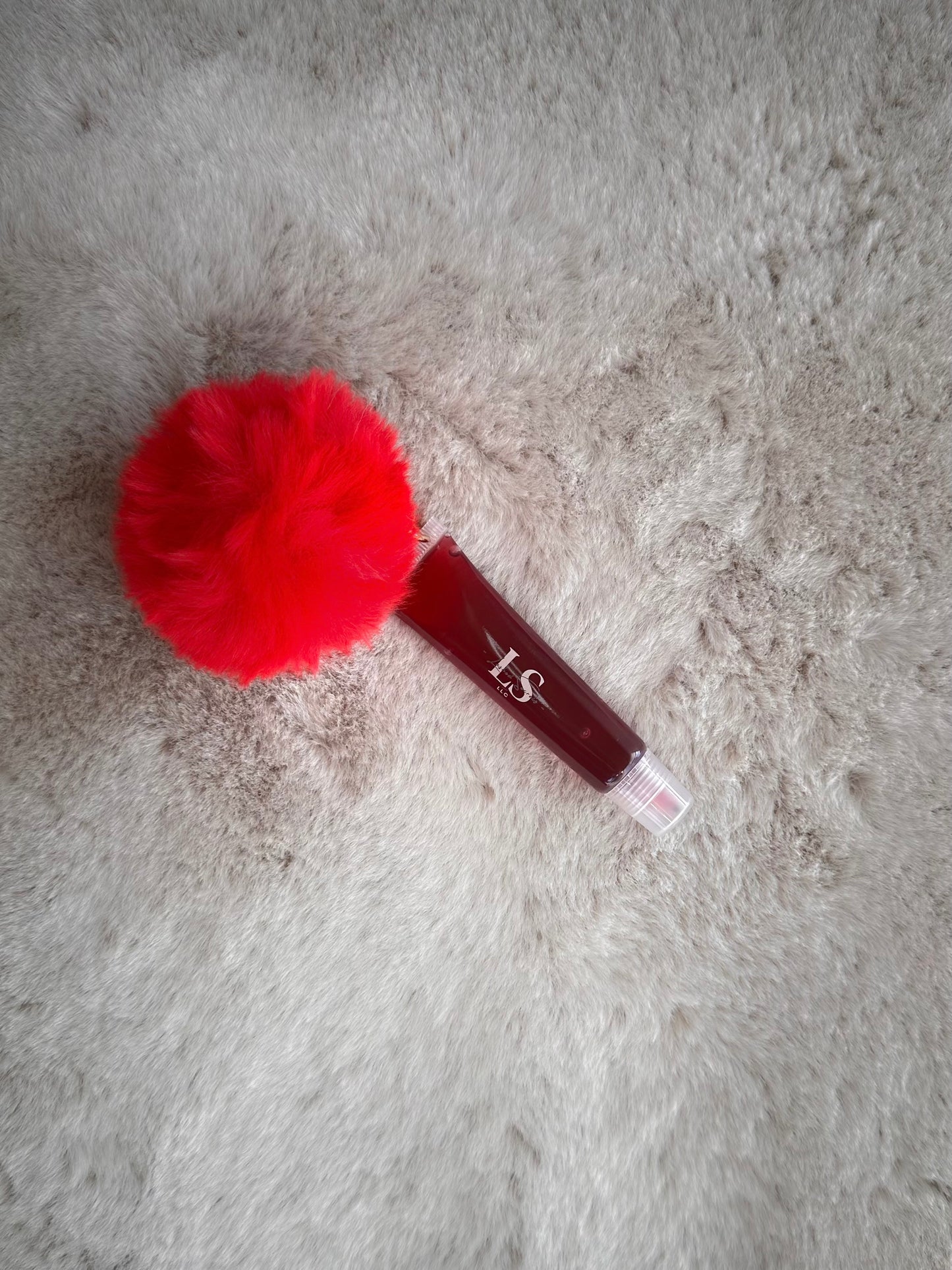 Fur Ball Key Chain Lip Gloss
