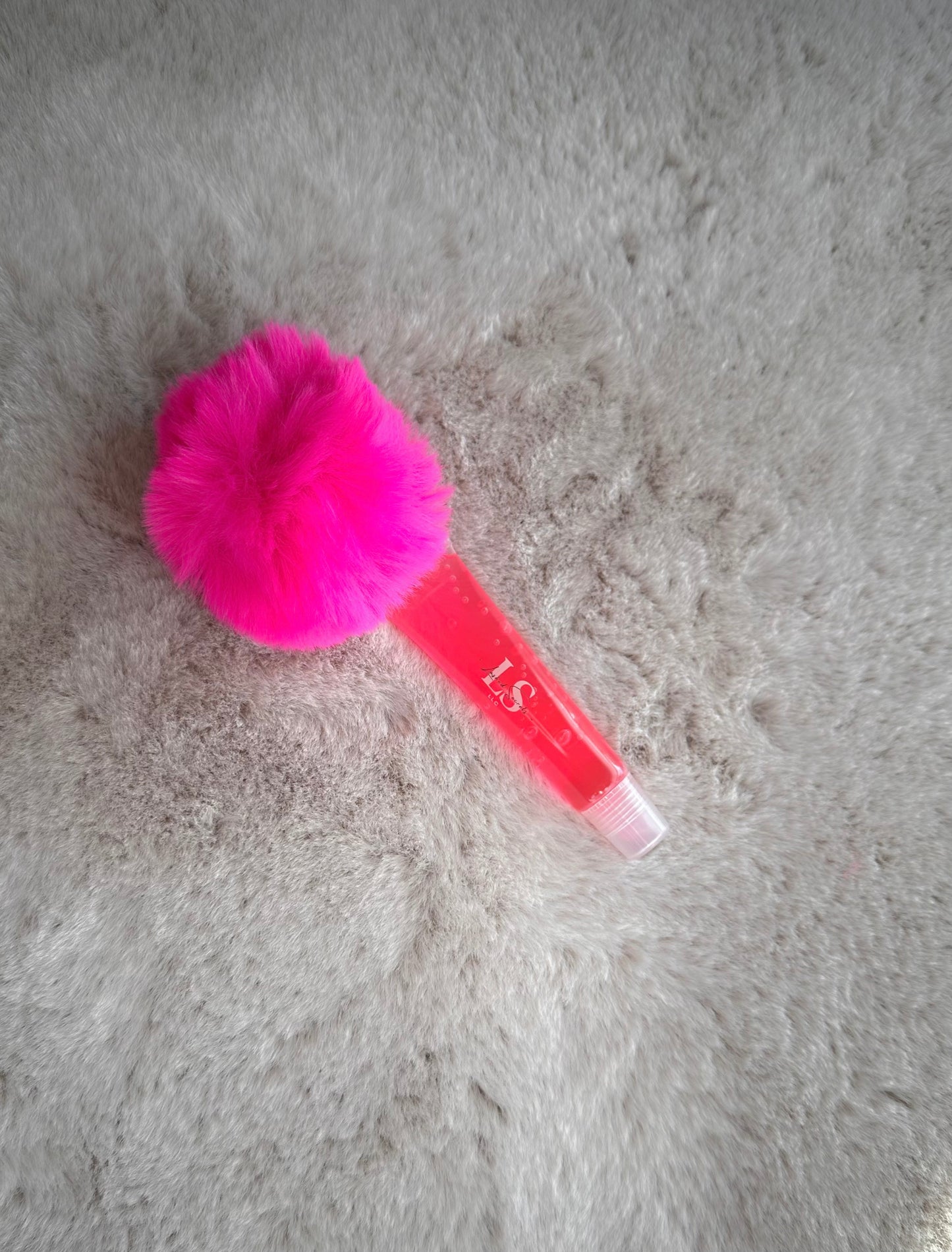 Fur Ball Key Chain Lip Gloss